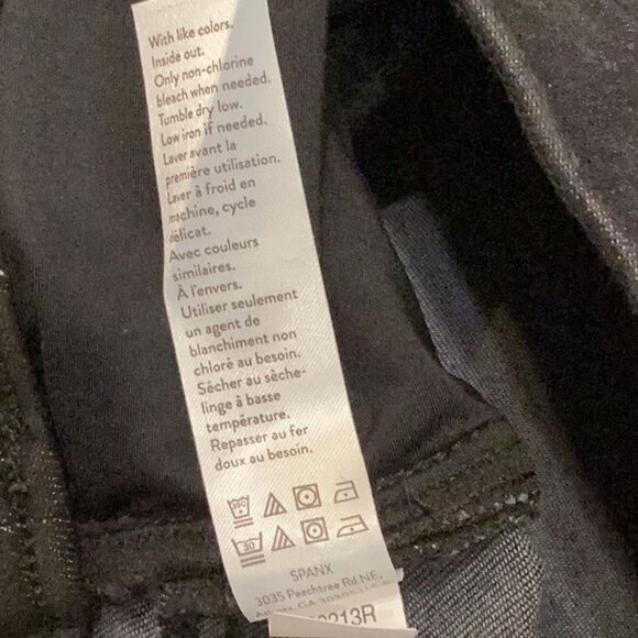 SPANX Women's Distressed Denim Skinny Pants black Small - Picture 9 of 9